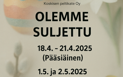 Kevään poikkeavat aukioloajat